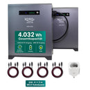 XORO SOLAR SPS 2155 Solarspeicher – Update Okt2025 - mit SPB 215X Erweiterung, 4032 Wh, 16A2 Smart Plug, 4 kWh Gesamtleistung, LiFePO4 Akku, Dual MPPT 2x800W Eingang, 800W Ausgang für den Innen- und Außenbereich IP65, Plug & Play