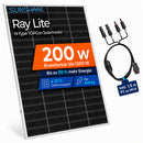 SUNSHARE Ray Lite 200W Solarmodul – Silberrahmen, hocheffizient, optional PV-MC4 Adapterkabel