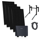 SUNSHARE Ray 800 Wp Balkonkraftwerk Komplettset mit 4 Solarmodulen, 800 W Mikro-Wechselrichter und Betonhalterung