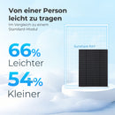 SUNSHARE Ray Solarmodul leicht zu tragen und kompakt im Vergleich zu Standard-Solarmodulen