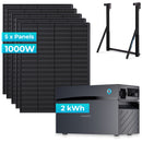 SUNSHARE Ray 1000W Balkonkraftwerk Komplettset mit 2 kWh Glory Stromspeicher | Halterung wählbar