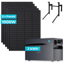 SUNSHARE Ray 1000W Balkonkraftwerk Komplettset mit 2 kWh Glory Stromspeicher | Halterung wählbar