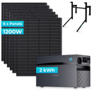 SUNSHARE Ray 1200W Balkonkraftwerk Komplettset mit 2 kWh Glory Stromspeicher | Halterung wählbar