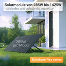 SUNSHARE Ray Solarmodule mit 285 W Leistung pro Modul für skalierbare PV-Systeme im Garten oder auf dem Flachdach