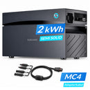 SUNSHARE Glory 2 kWh – Energiespeicher mit Hybrid-Wechselrichter und MC4-Adapter, Semi Solid Technologie 