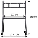 XORO Rollbar Ständer für MeetingPADs & interaktive Displays (55–86 Zoll)