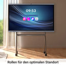 XORO Rollbar Ständer für MeetingPADs & interaktive Displays (55–86 Zoll)