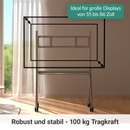 XORO Rollbar Ständer für MeetingPADs & interaktive Displays (55–86 Zoll)