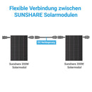 SUNSHARE Verlängerungskabel - 1,0 Meter / 2,9 Meter wählbar - komfortable Verbindung zwischen Sunshare Solarpanels und Wechselrichter