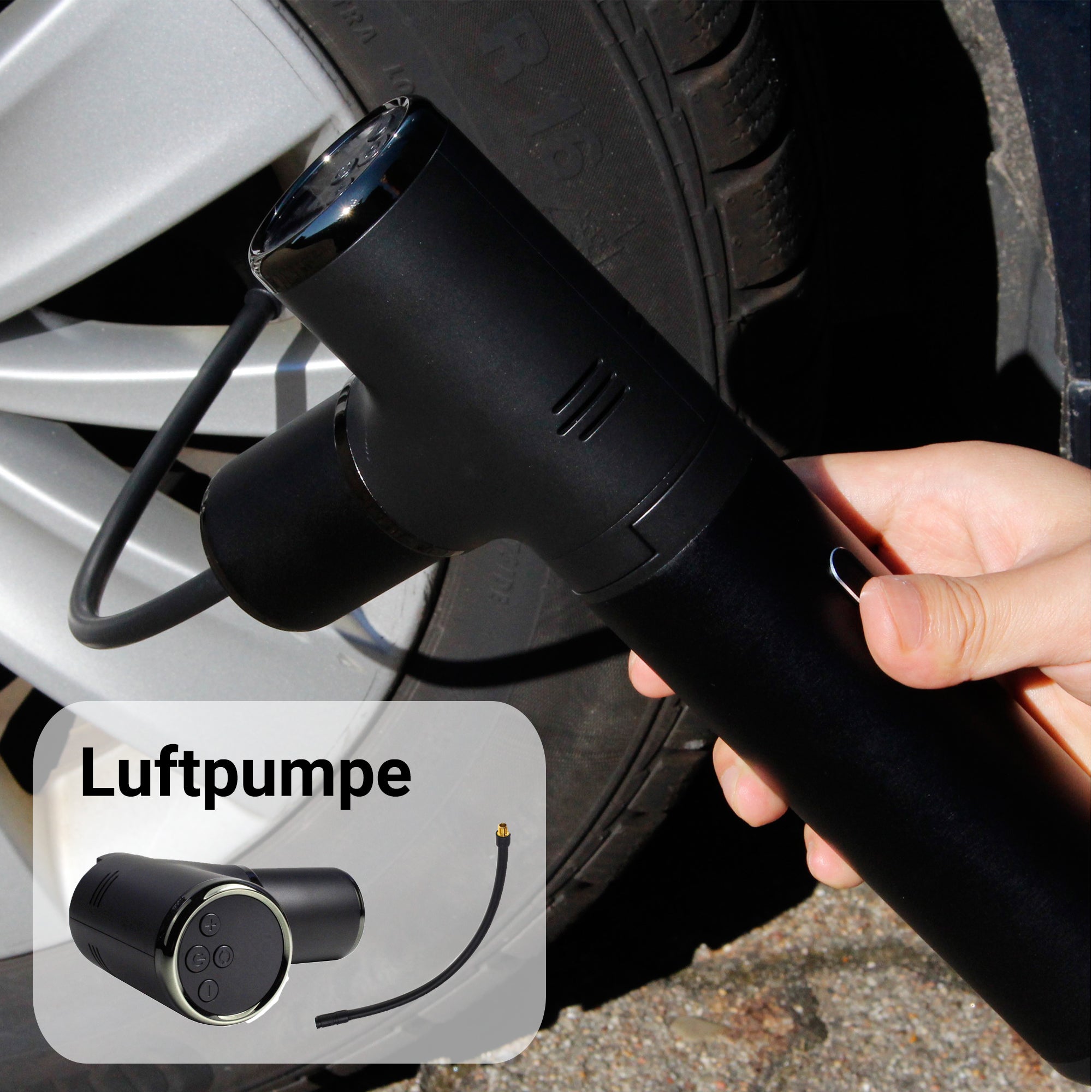 TIMIGO K2 Auto Starthilfe Powerbank mit Luftkompressor, 12V-500A Spitzenstrom, 38,4Wh, Tragbare Auto Starthilfe für 6.0L Benzin- und 5.0L Dieselmotor & LED Taschenlampe