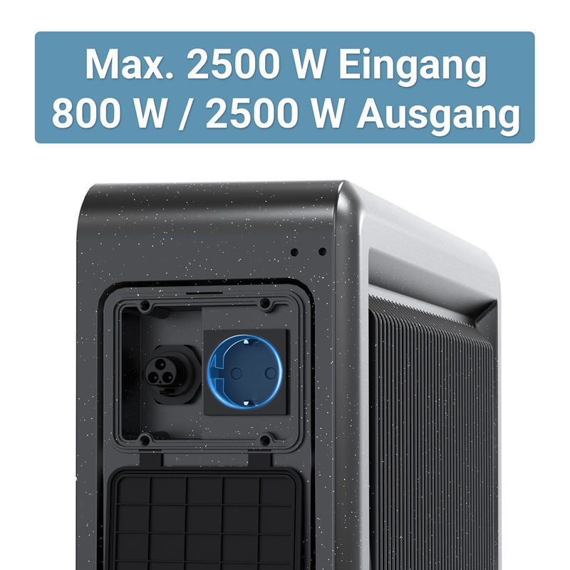 Marstek Venus 3.0 Anschlüsse mit 2500 Watt Leistung