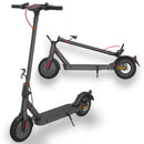 ZAMELUX E9 E-Scooter in gefalteter und ausgeklappter Position mit 10-Zoll-Reifen und stabilem Aluminiumrahmen.