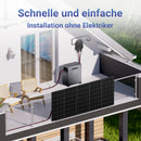 Balkonkraftwerk, mit Speicher SPS 2150, mit 2x410W Solarmodule der Marke Sunova Solar SS-410-54MDH, 800W Wechselrichter APsystems EZ1-M, 10m Schukokabel, 4 x 2m DC Kabel