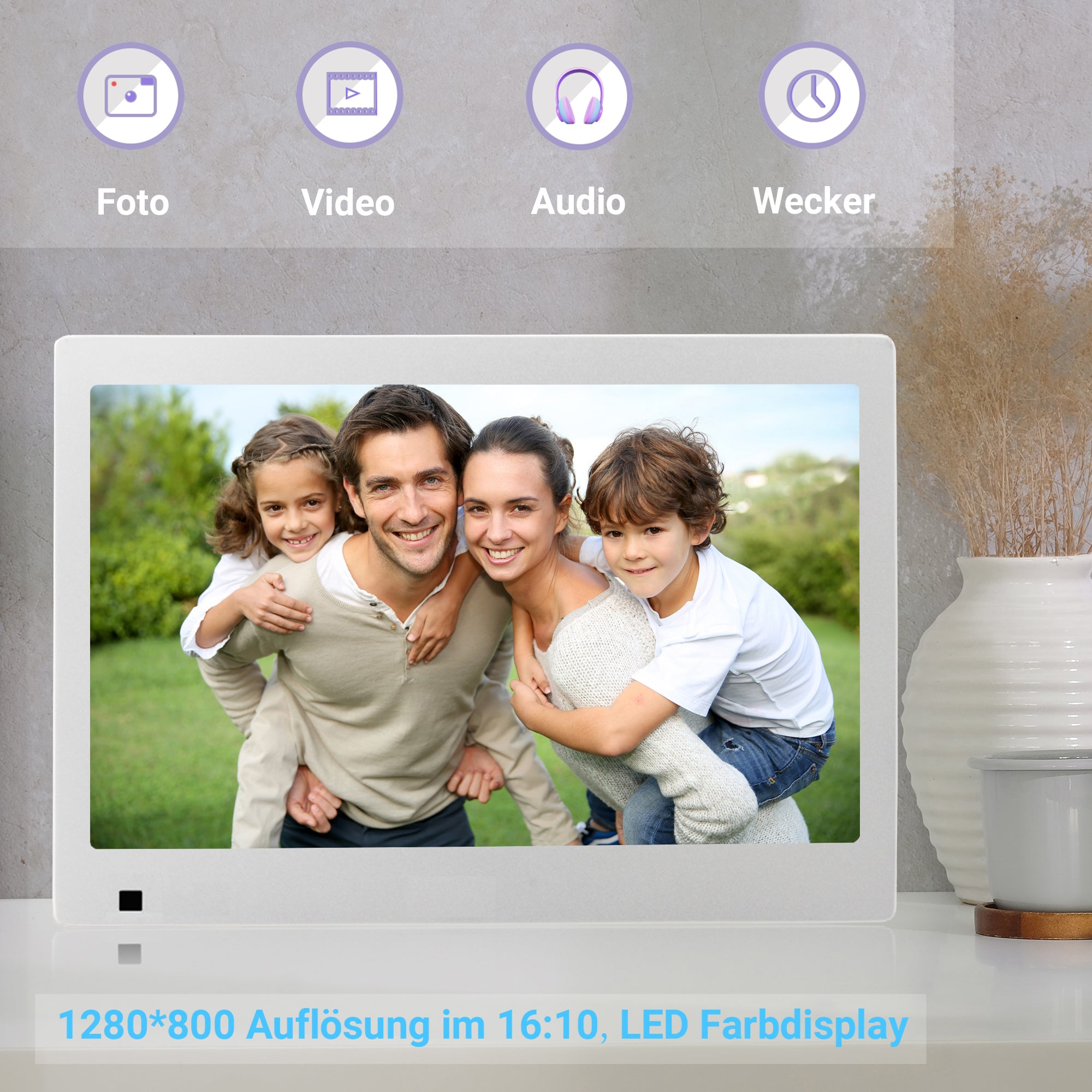 XORO CPF 10B1: Digitaler Bilderrahmen mit großem Bildschirm für unterhaltsame Momente überall und jederzeit!