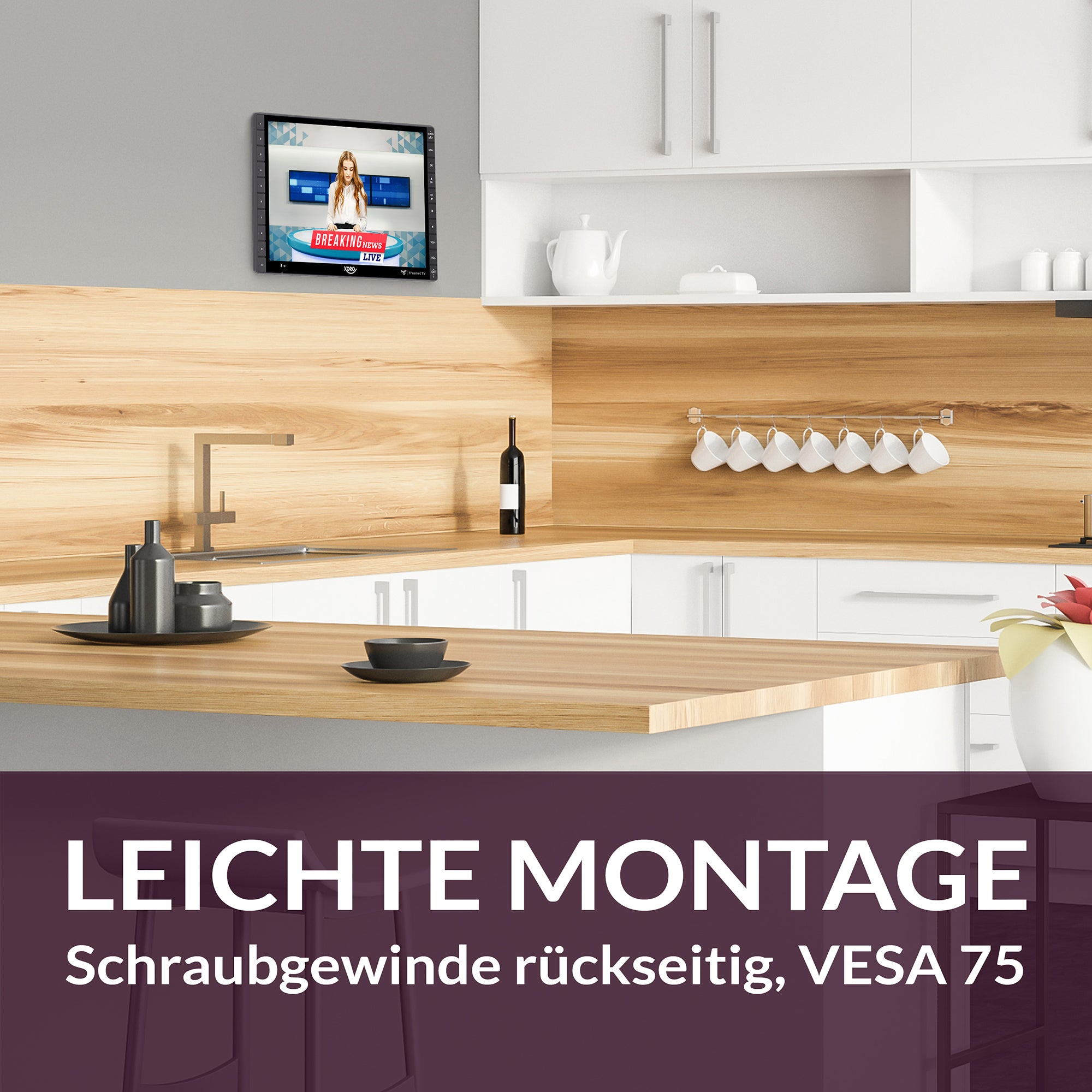 XORO PTL 1450 V2: Tragbarer TV mit hochauflösendem Display für unterwegs - Erleben Sie Fernsehen in bester Qualität, immer und überall!