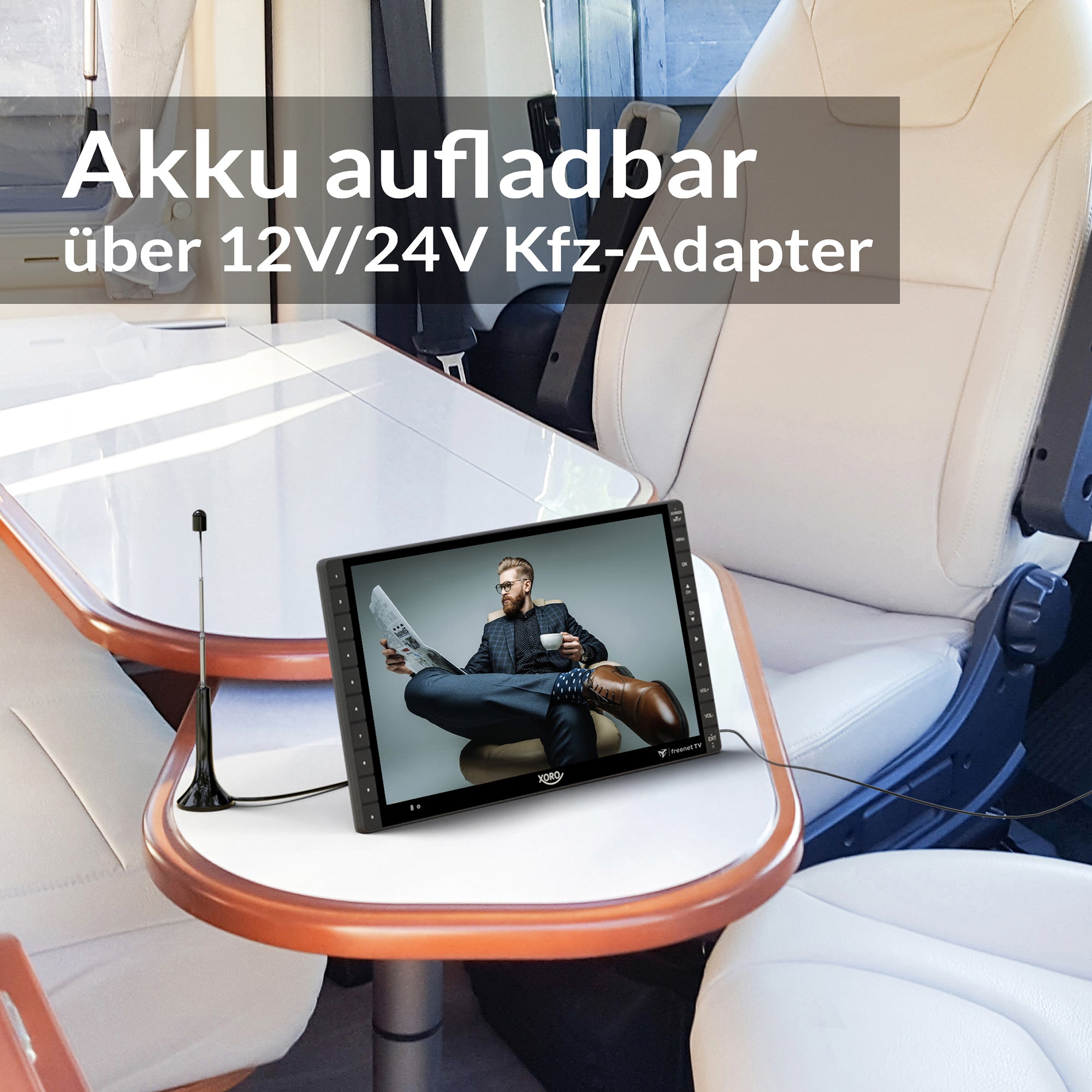 XORO PTL 1450 V2: Tragbarer TV mit hochauflösendem Display für unterwegs - Erleben Sie Fernsehen in bester Qualität, immer und überall!