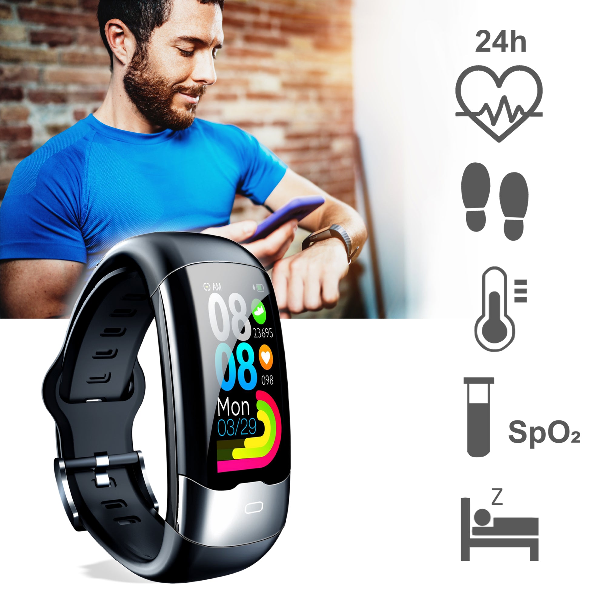 XORO SMW 10 Smartwatch: Moderne und vielseitige Smartwatch für aktive Lebensstile - Überwachen Sie Ihre Gesundheit und bleiben Sie vernetzt, direkt am Handgelenk!